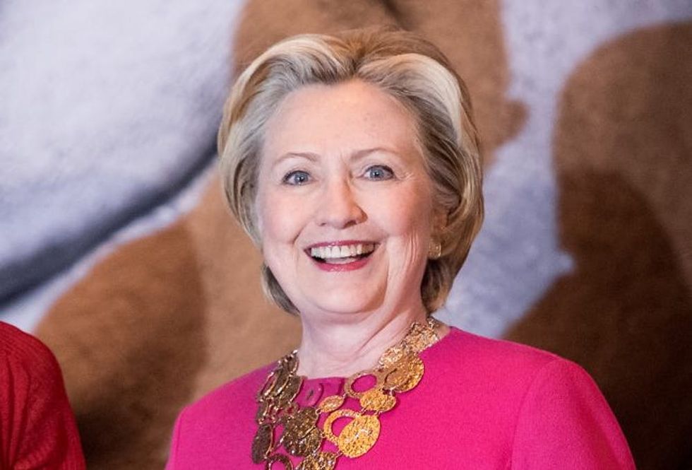 NEW YORK, NY - FEBRUARY 16: Former United States Secretary of State Hillary Clinton attends the Oscar de la Renta Forever Stamp dedication ceremony at Grand Central Terminal on February 16, 2017 in New York City. (Photo by Noam Galai/WireImage)