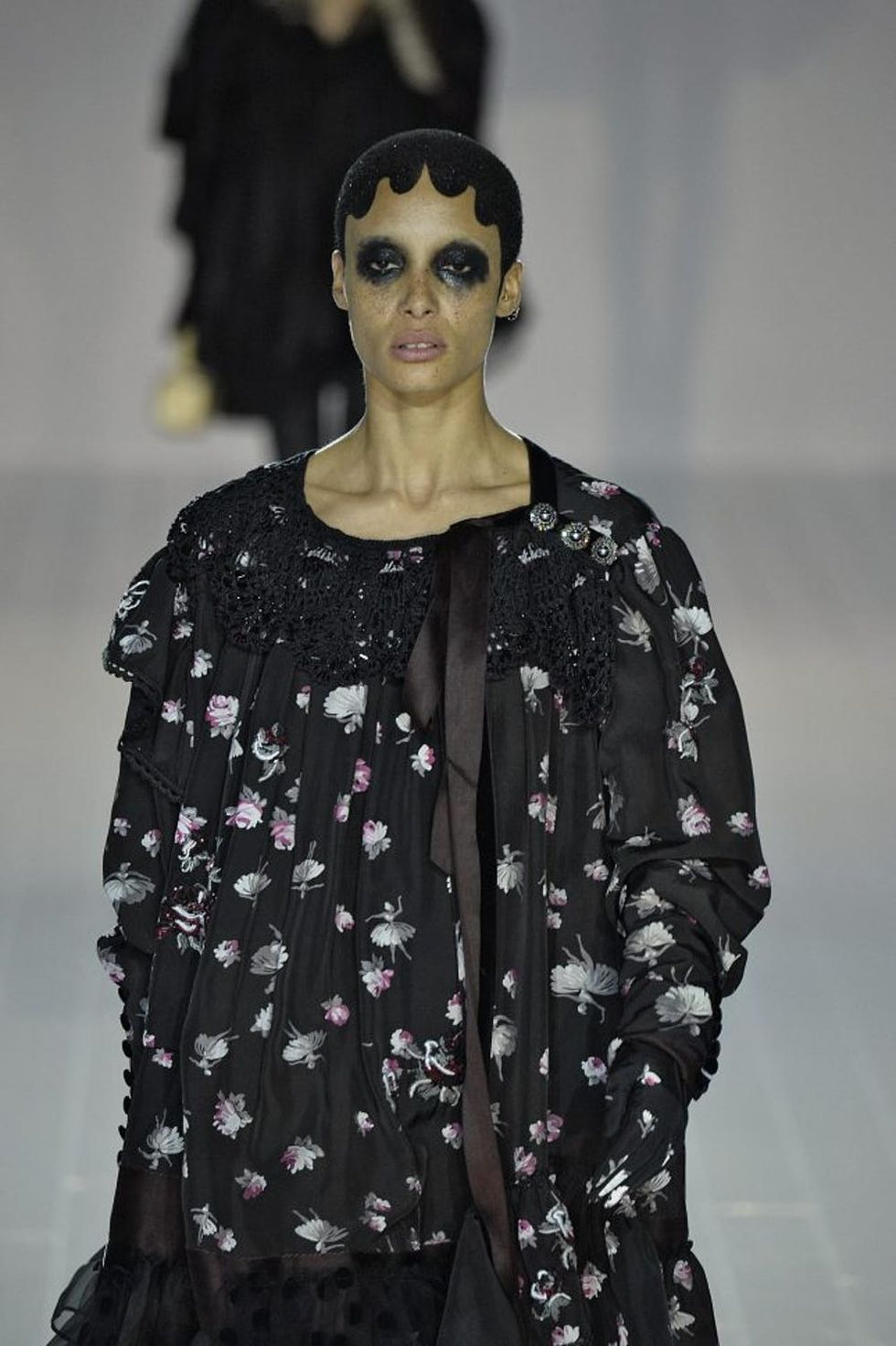 NEW YORK, NY - FEBRUARY 18: Model Adwoa Aboah walks the runway at the Marc Jacobs Autumn Winter 2016 fashion show during New York Fashion Week on February 18, 2016 in New York, United States. (Photo by Catwalking/Getty Images)