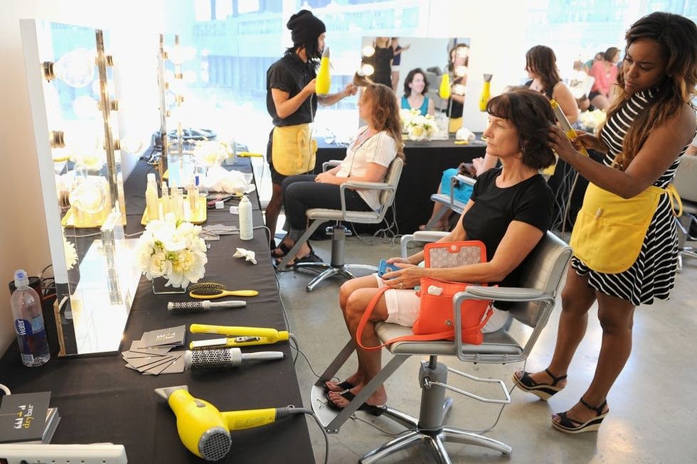 NEW YORK, NY - JUNE 20: Amex "Epic EveryDay Getaway" winners enjoy the ultimate makeover with Rent the Runway, Sephora and Drybar at Milk Studios as part of the Amex "Epic EveryDay Getaway"on June 20, 2014 in New York City. (Photo by Bryan Bedder/Getty Images for American Express)