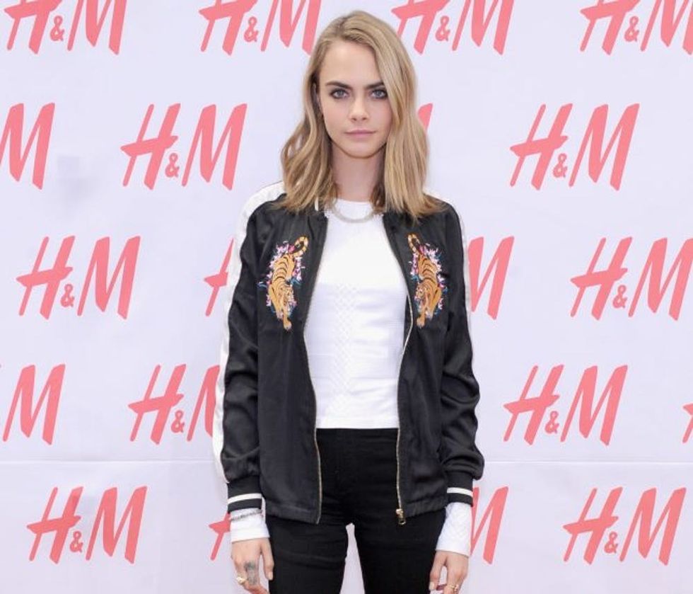 NEW YORK, NY - NOVEMBER 17: Cara Delevingne attends H&M and Cara Delevingne to celebrate the opening of a new location at Westfield World Trade Center at H&M on November 17, 2016 in New York City. (Photo by Craig Barritt/Getty Images for H&M)