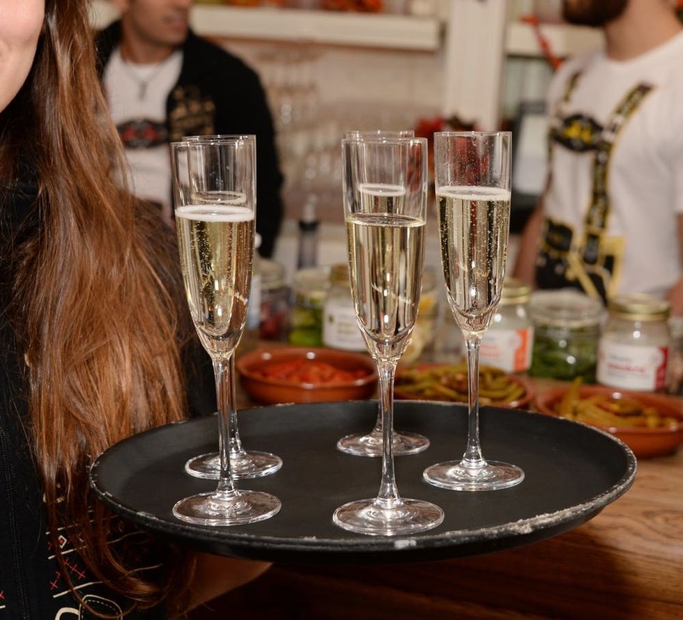 NEW YORK, NY - OCTOBER 19: A view of Prosecco at The New York Times Presents American Harvest Organic Vodka's Greenmarket Brunch Hosted By Geoffrey Zakarian during Food Network New York City Wine & Food Festival Presented By FOOD & WINE at The Standard, High Line, Biergarten & Garden on October 19, 2014 in New York City. (Photo by Ben Gabbe/Getty Images for NYCWFF)