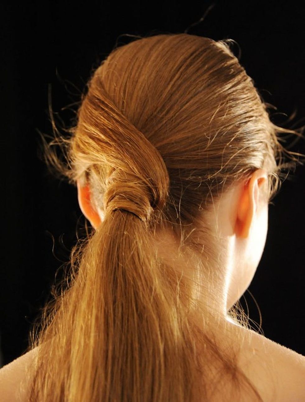 NEW YORK, NY - SEPTEMBER 08: Hair and beauty detail as model prepares backstage for the Supima Design Competition Ninth Annual Runway Show during New York Fashion Week September 2016 at The Gallery, Skylight at Clarkson Sq on September 8, 2016 in New York City. (Photo by Desiree Navarro/WireImage)