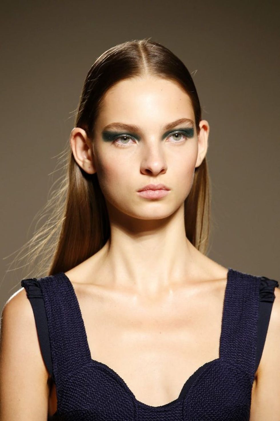 NEW YORK, NY - SEPTEMBER 11: A Beauty detail at the Victoria Beckham show at The Cunard Building on September 11, 2016 in New York City. (Photo by Estrop/Getty Images)