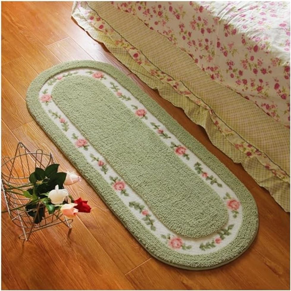 Nice Rose Flower Area Rug