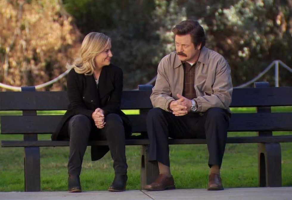 Nick Offerman and Amy Poehler in Parks and Recreation