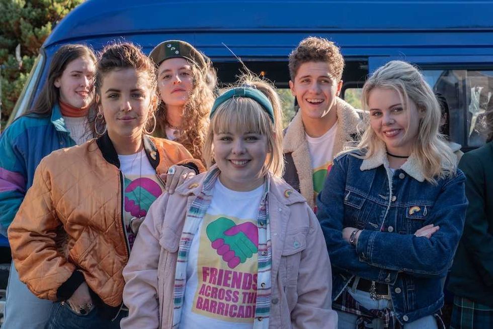 Nicola Coughlin and the cast of Derry Girls on Netflix