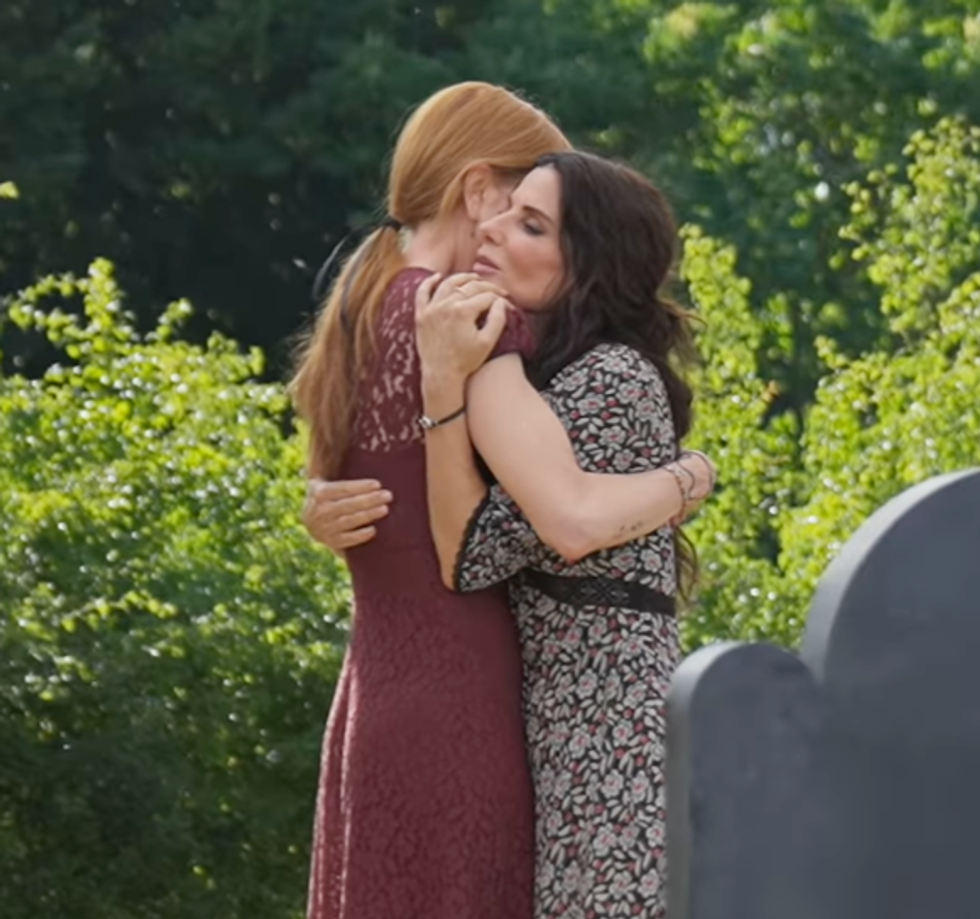 Nicole Kidman and Sandra Bullock filming Practical Magic 2