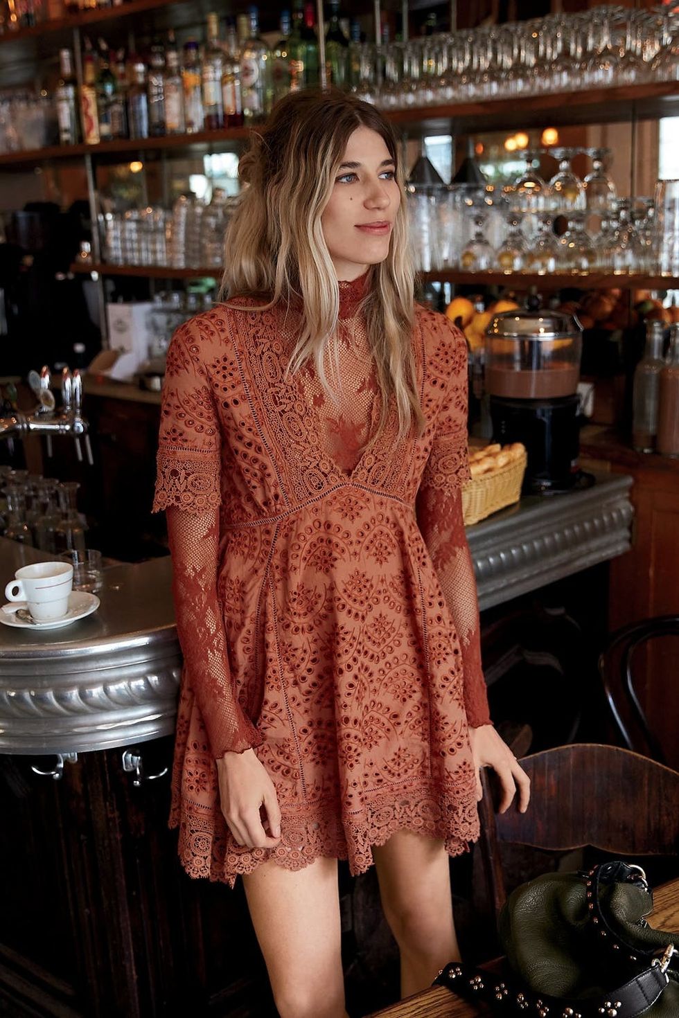 Nightcap Eyelet Flare Dress