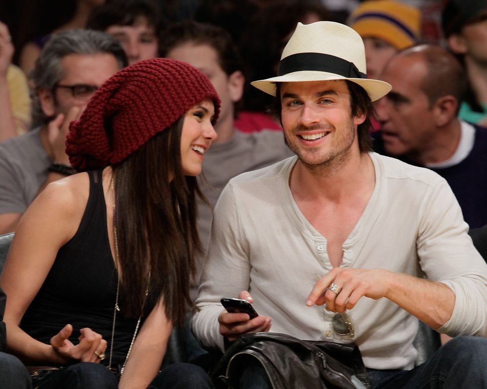 Nina Dobrev and Ian Somerhalder