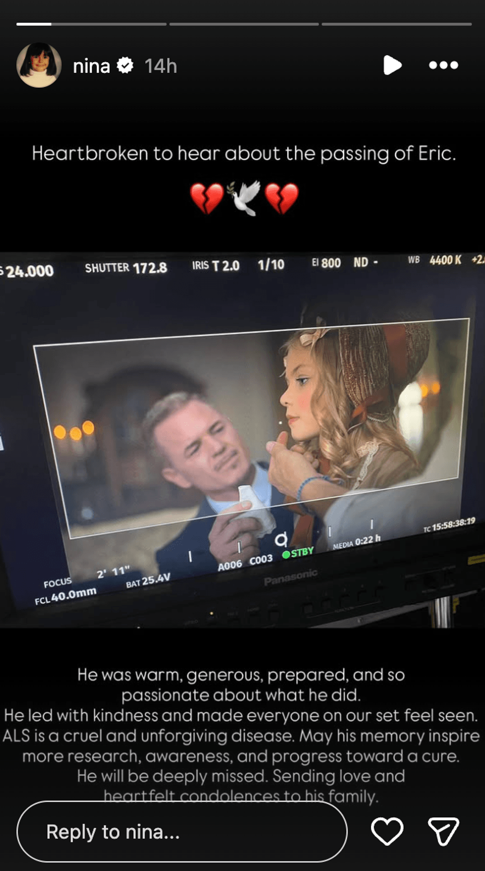 nina dobrev instagram story