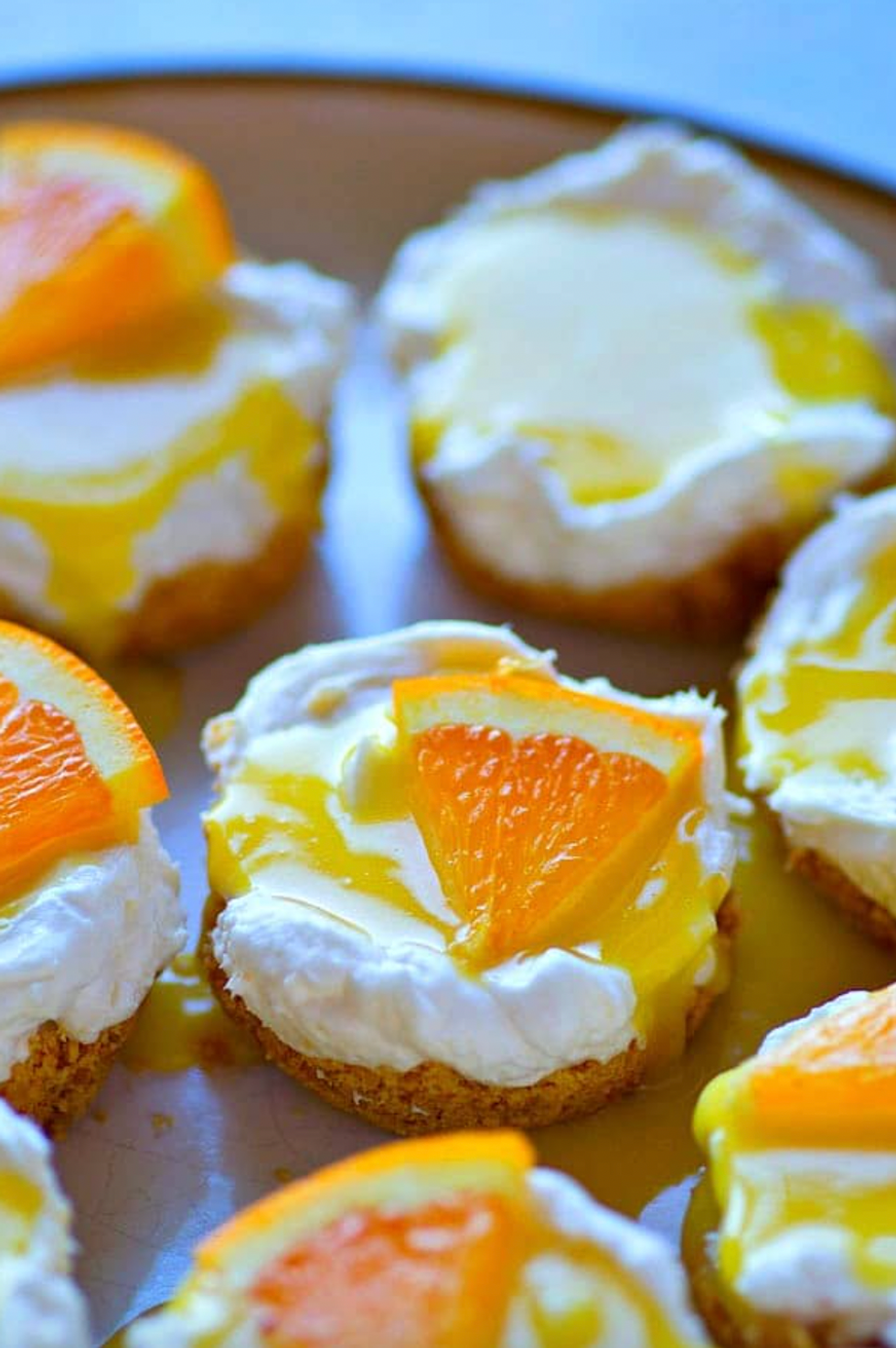 No-Bake Orange Curd Mini Cheesecakes