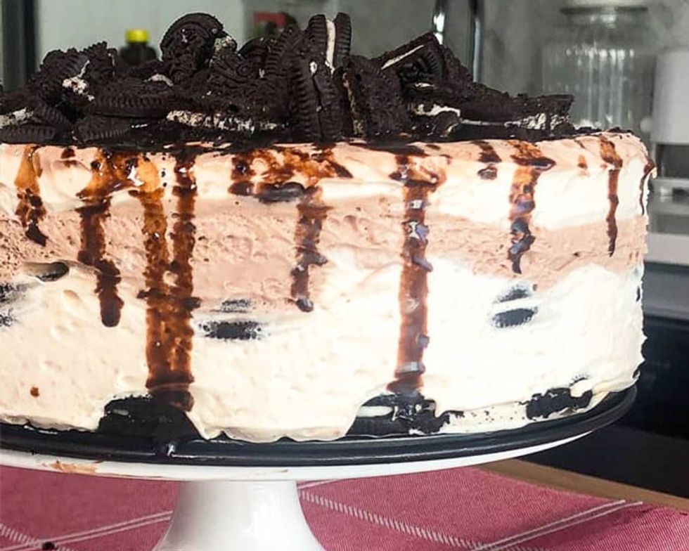 No-Bake Oreo Chocolate Peanut Butter Icebox Cake