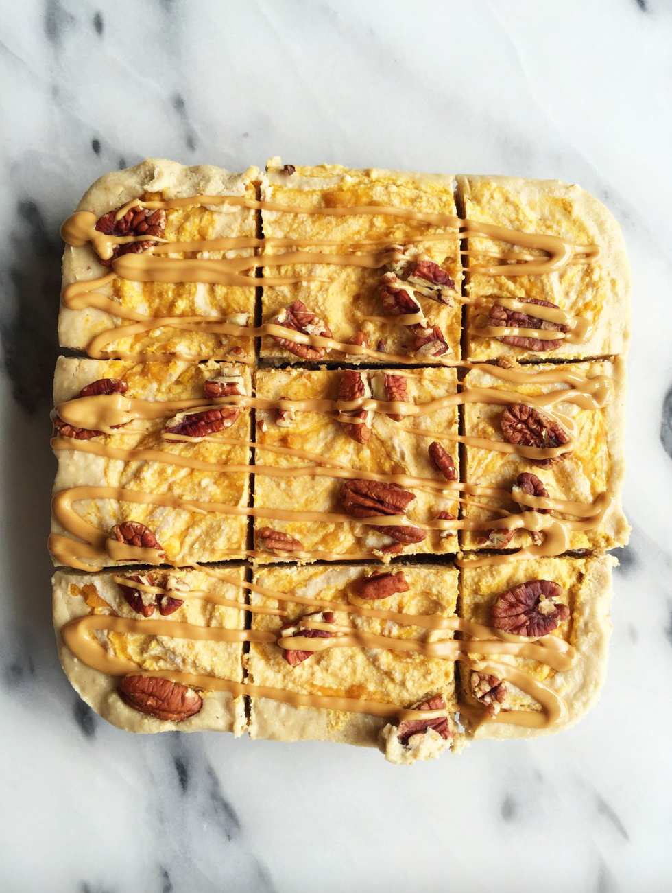 No-Bake Pumpkin Swirl Cheesecake Bars