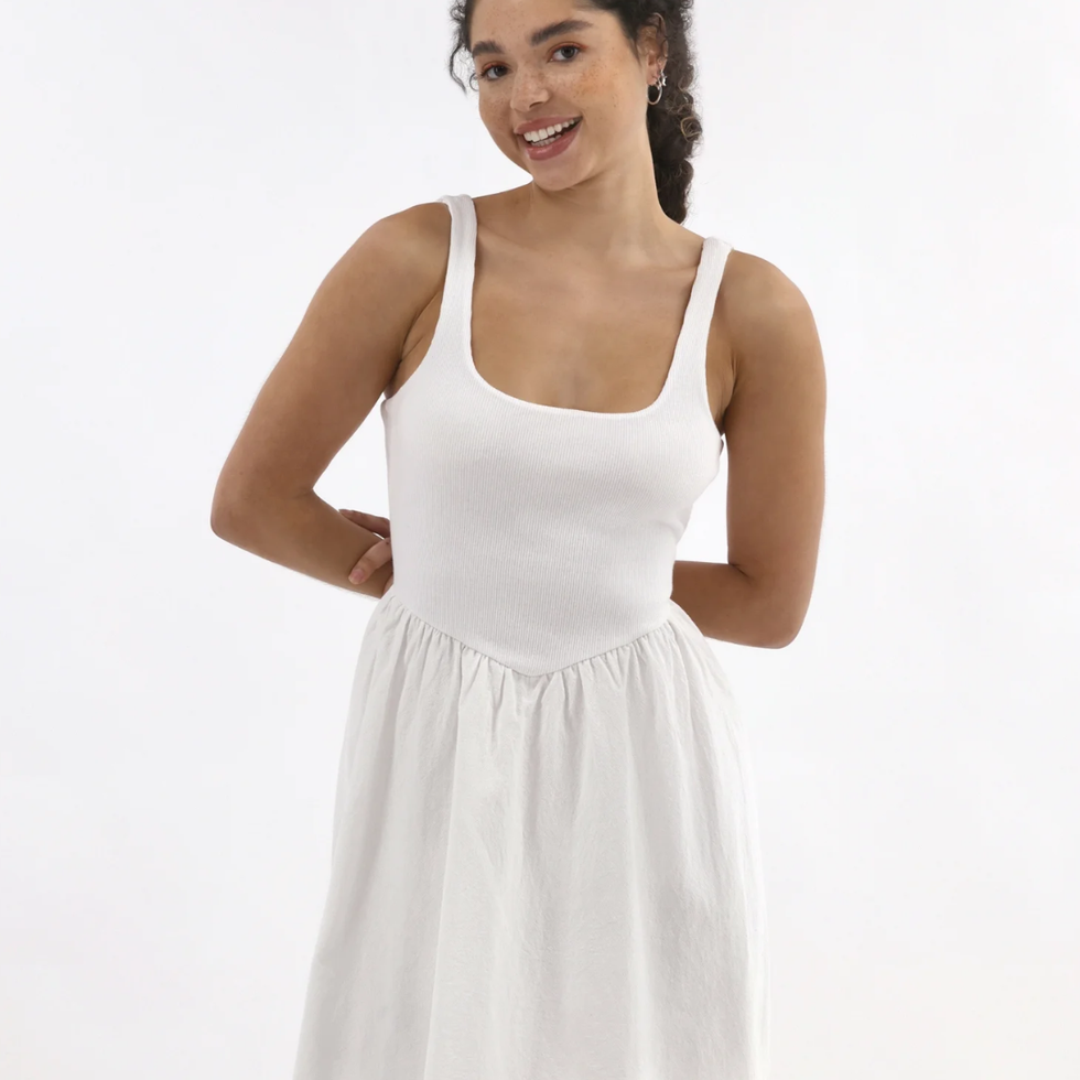 No Boundaries V-Waist Mini Tank Dress