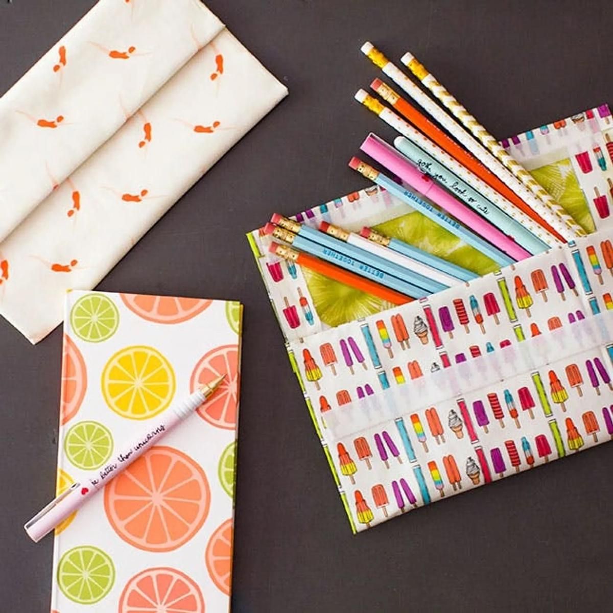 no-sew pencil pouch for back to school