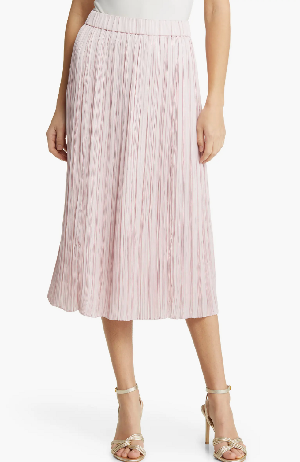 Nordstrom Micropleat Midi Skirt in Pink Chalk