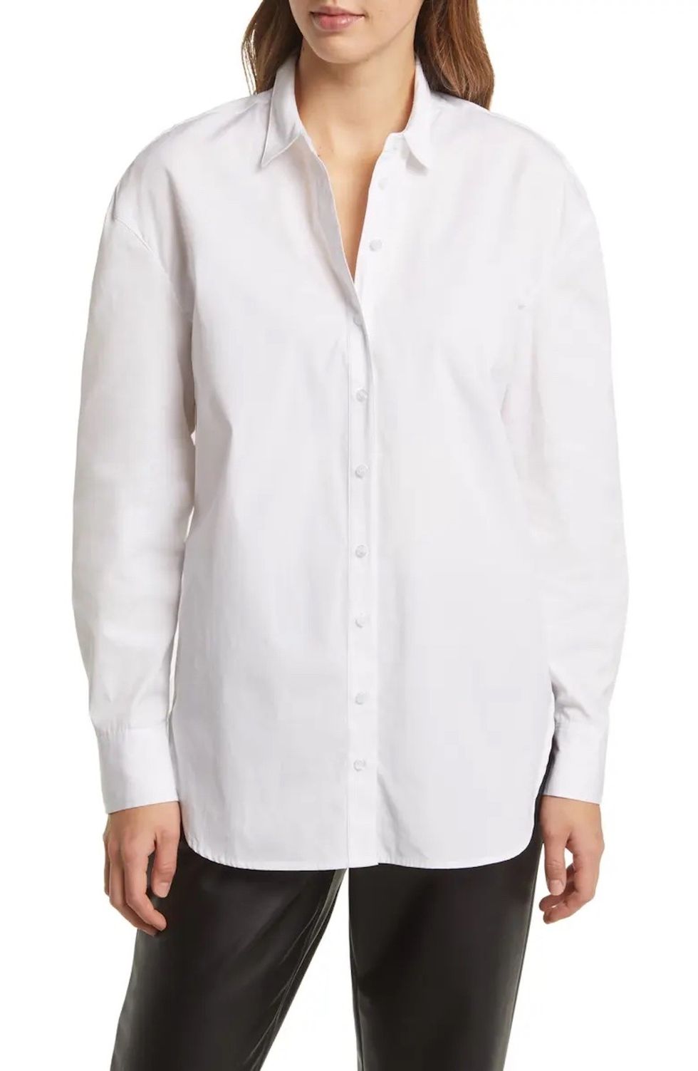 Nordstrom Oversize Cotton Poplin Button-Up Shirt