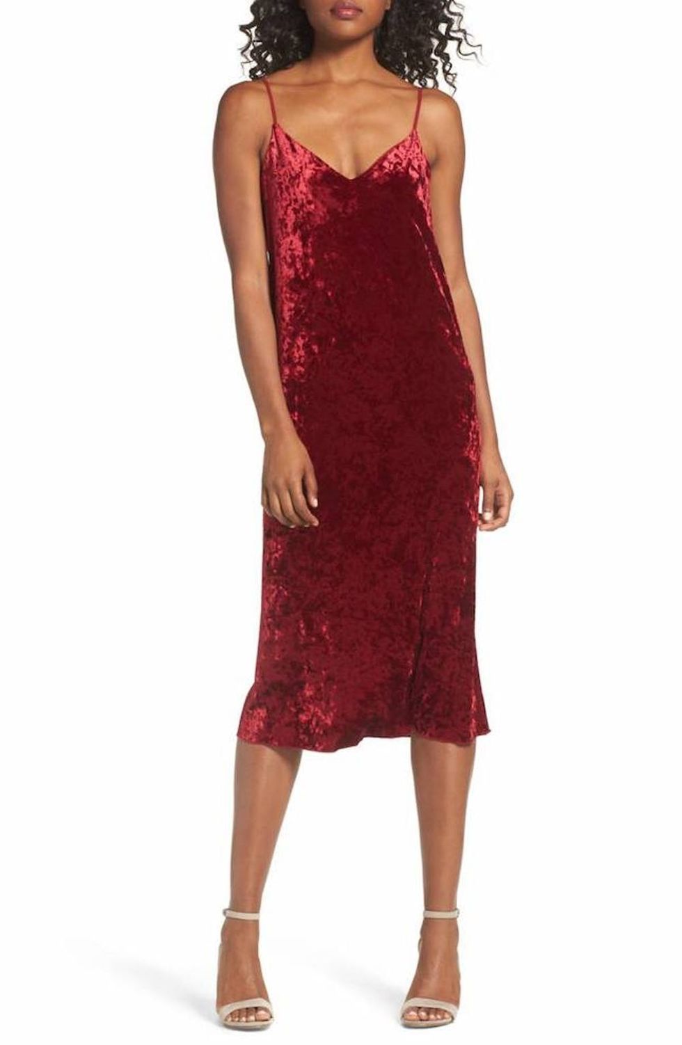 NSR Velvet Midi Slipdress
