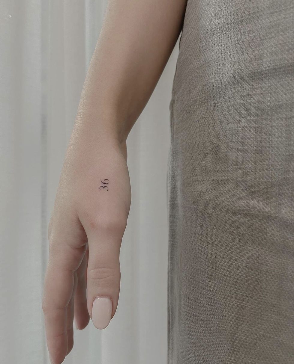 Number tattoo