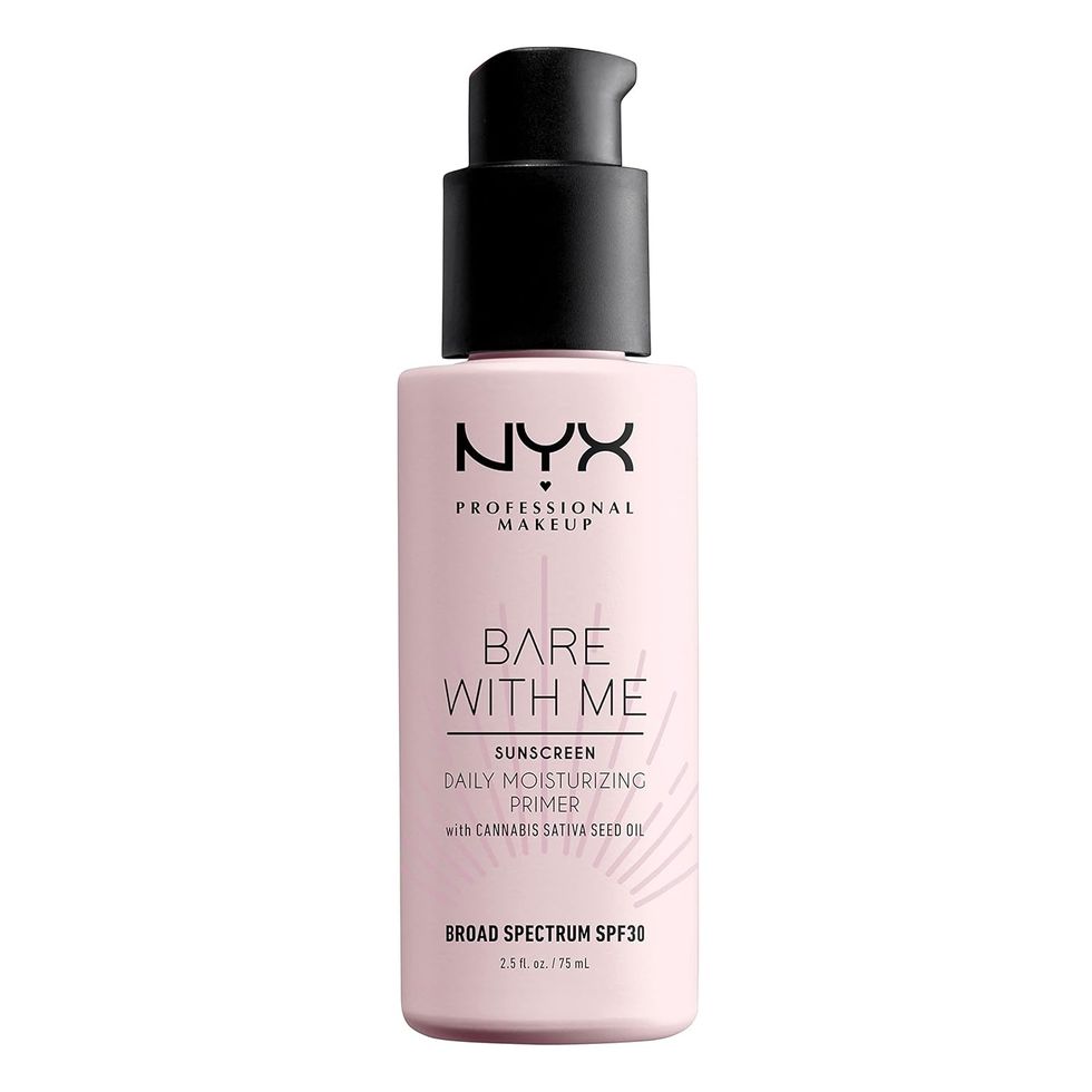 nyx bare with me daily moisturizing primer with cannavis sativa seed oil and spf 30
