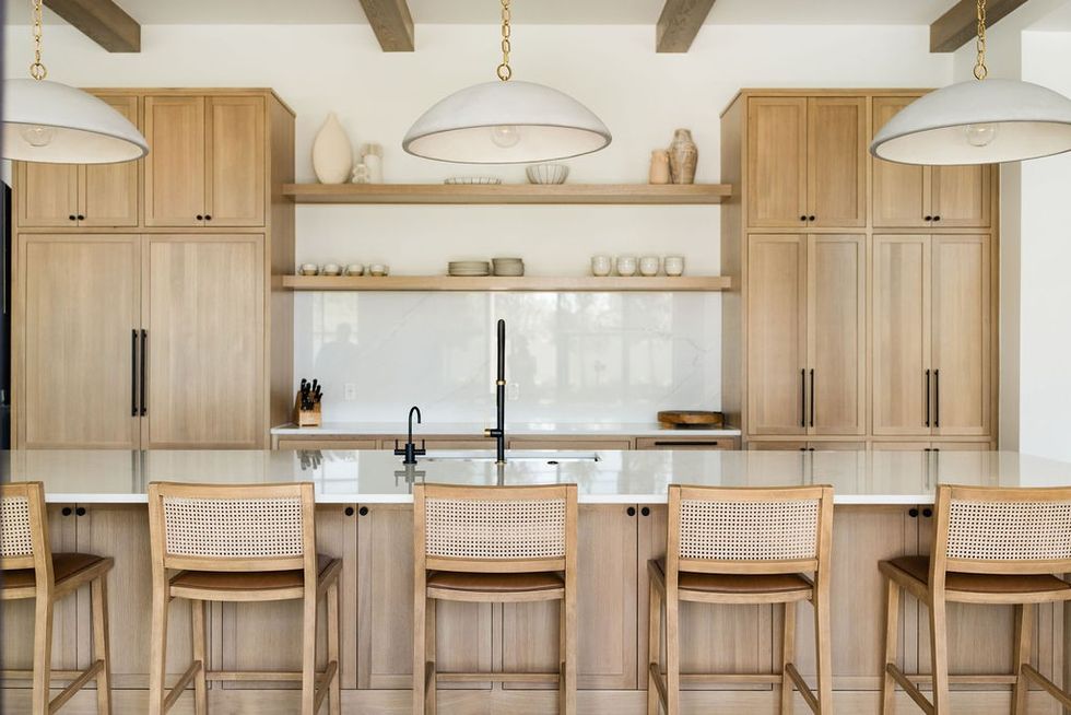oak cabinets