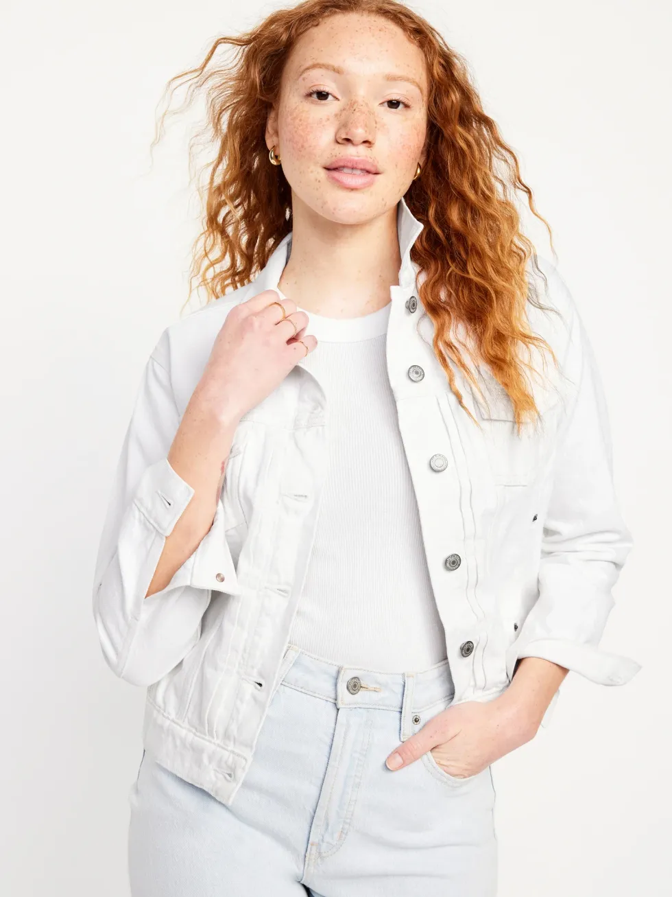 Old Navy Classic Jean Jacket (White)