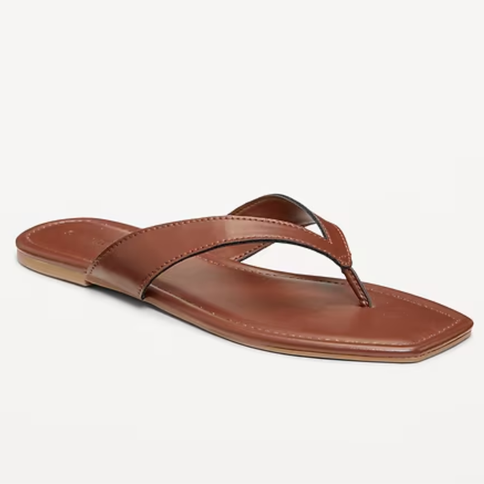 Old Navy Faux-Leather Flip Flops