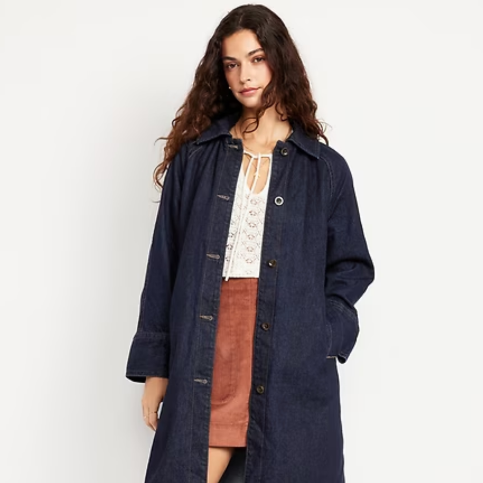 Old Navy Long Denim Barn Coat