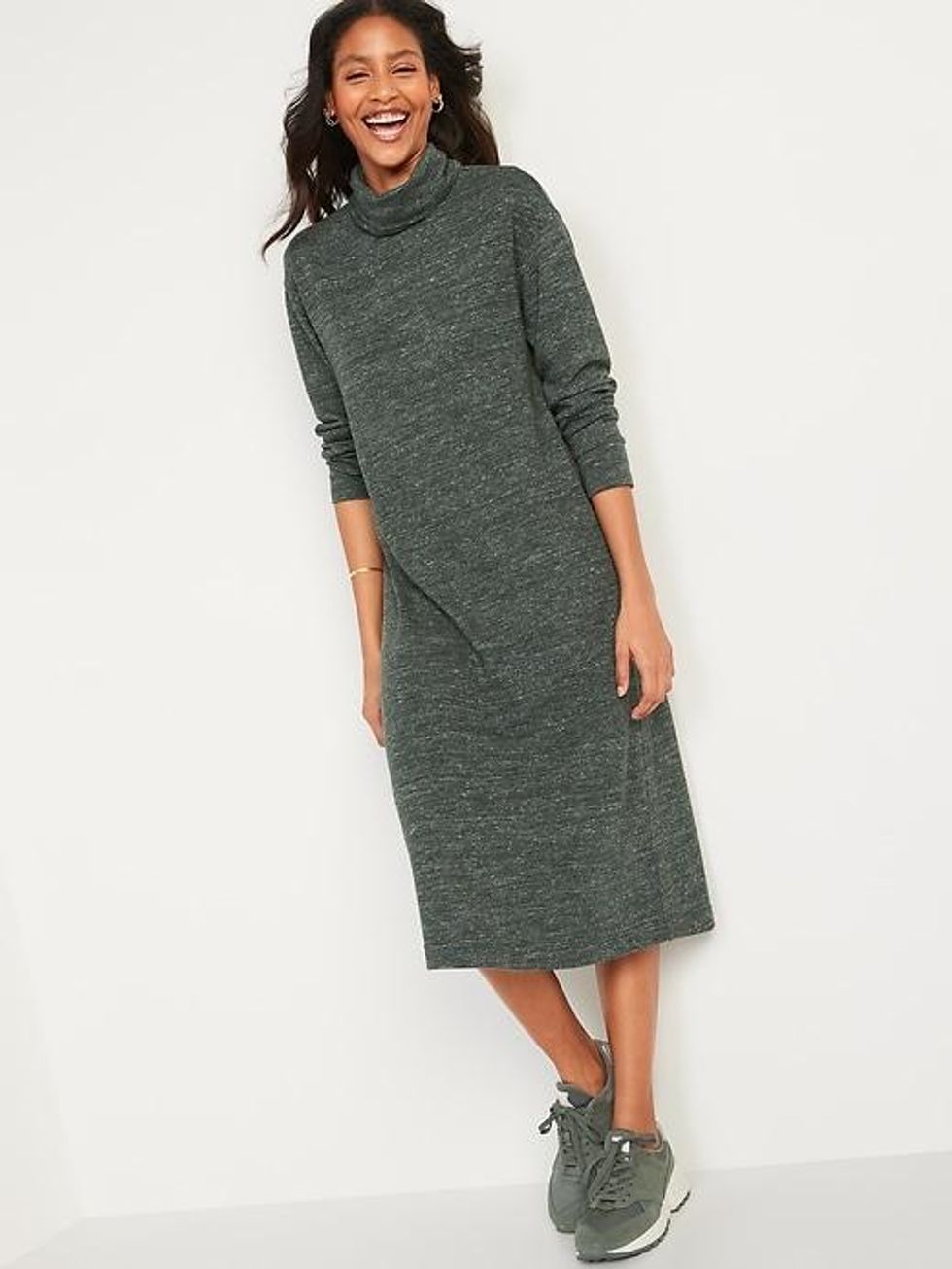 Old Navy Long-Sleeve Turtleneck Midi Sweater Shift Dress