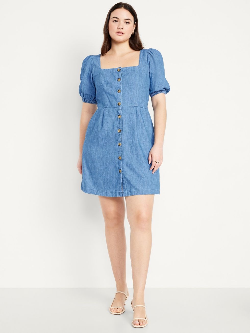 Old Navy Puff-Sleeve Jean Mini Dress