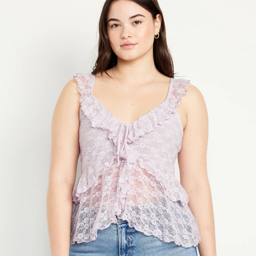 Old Navy Sleeveless Lace Ruffle Top