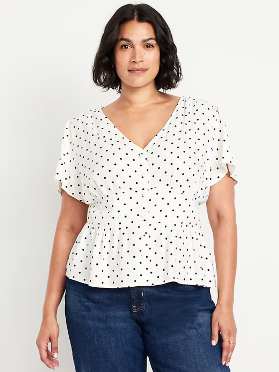 Old Navy V-Neck Button-Down Crepe Top\u200b
