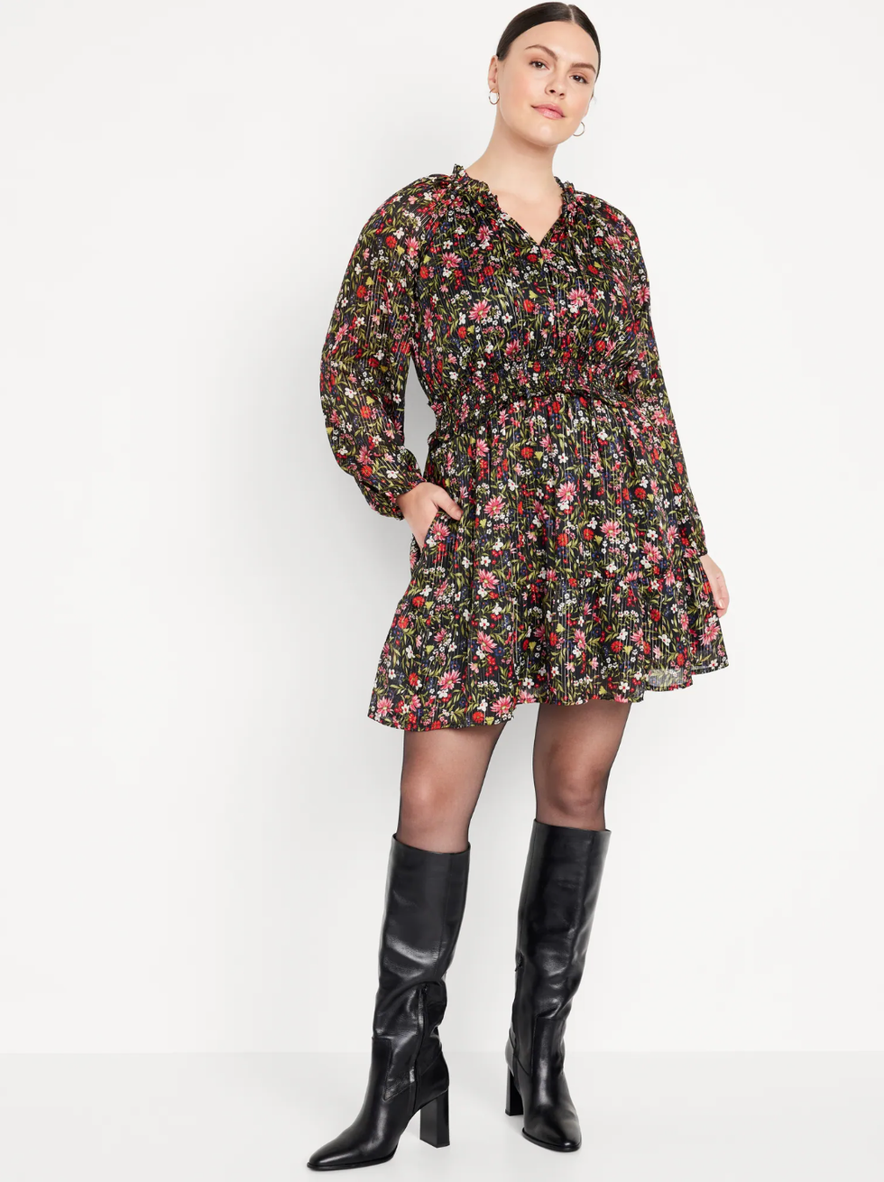 Old Navy Waist-Defined Shine Mini Dress