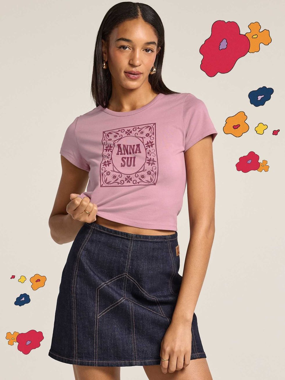 Old Navy x Anna Sui Ringer Tee