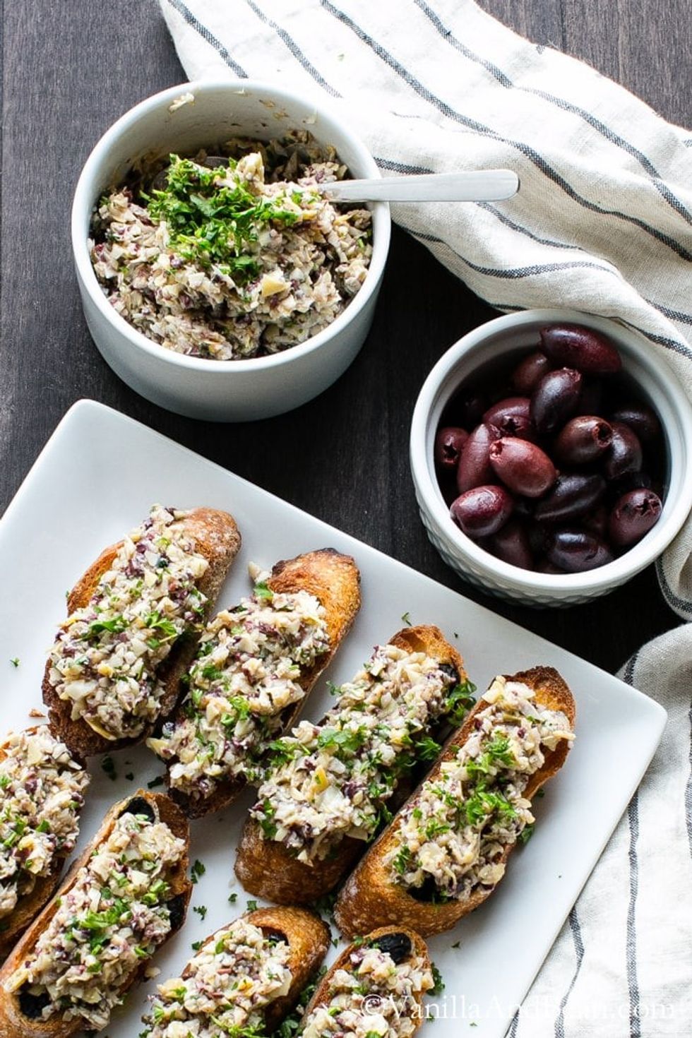 Olive Artichoke Crostini