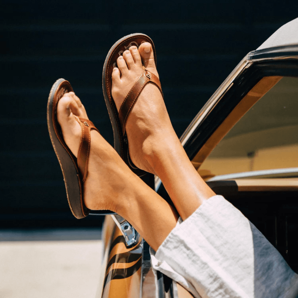 OluKai Paniolo Leather Sandals