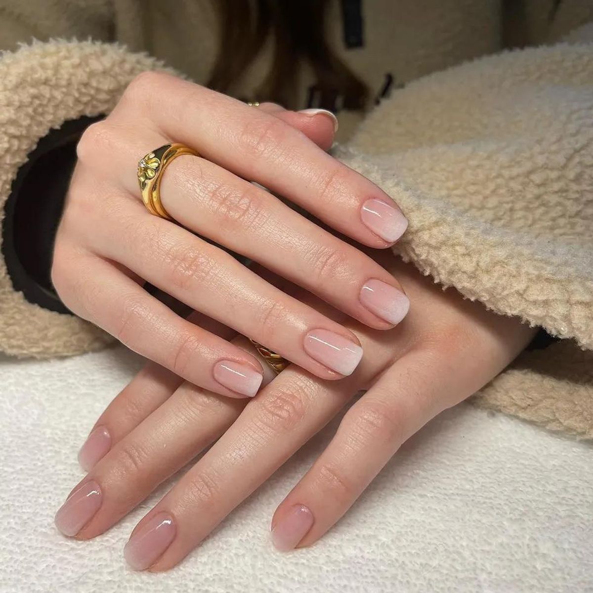 Ombré wedding nails trend for 2023 french manicure
