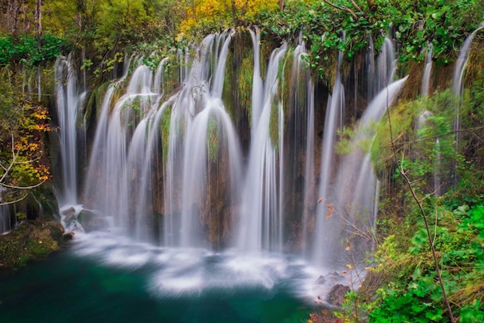 One of the many waterfall of the Plitvice lakes