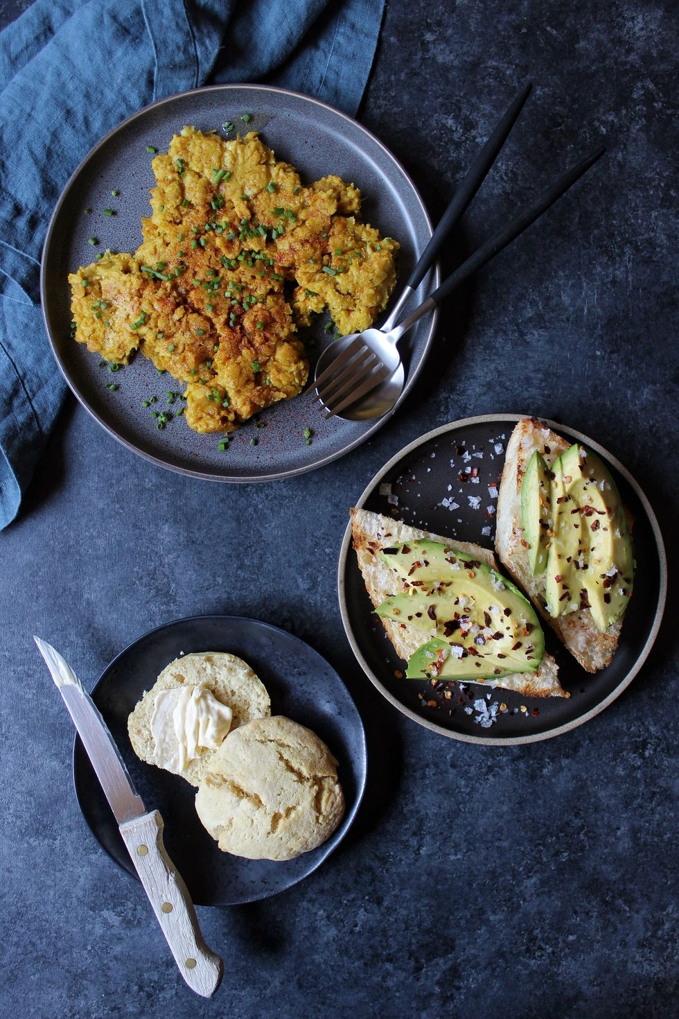 One-Pan Cheesy Scrambled Chickpeas