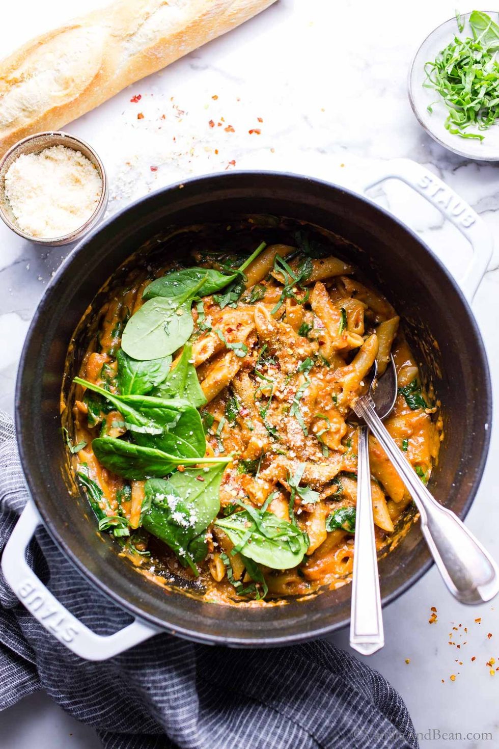 One Pot Pasta with Tomato + Mascarpone Sauce
