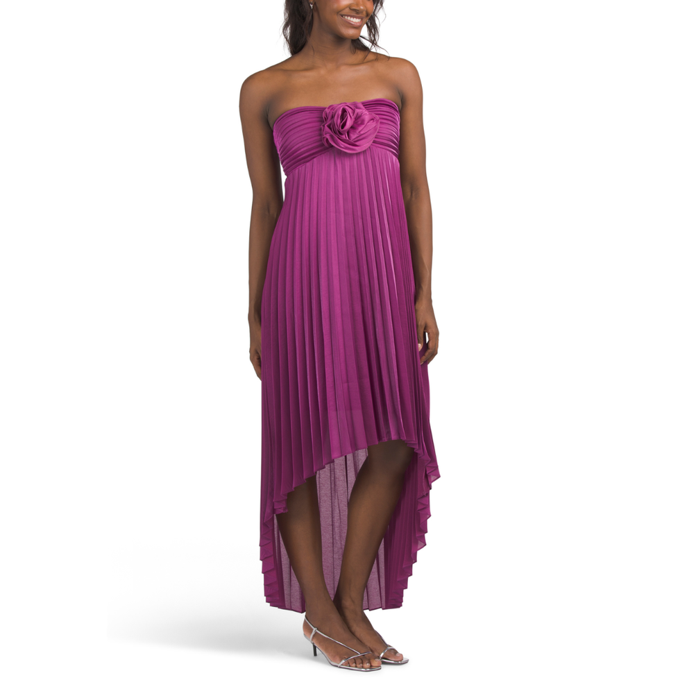 One33 Social Rosette Strapless Hi-Low Gown