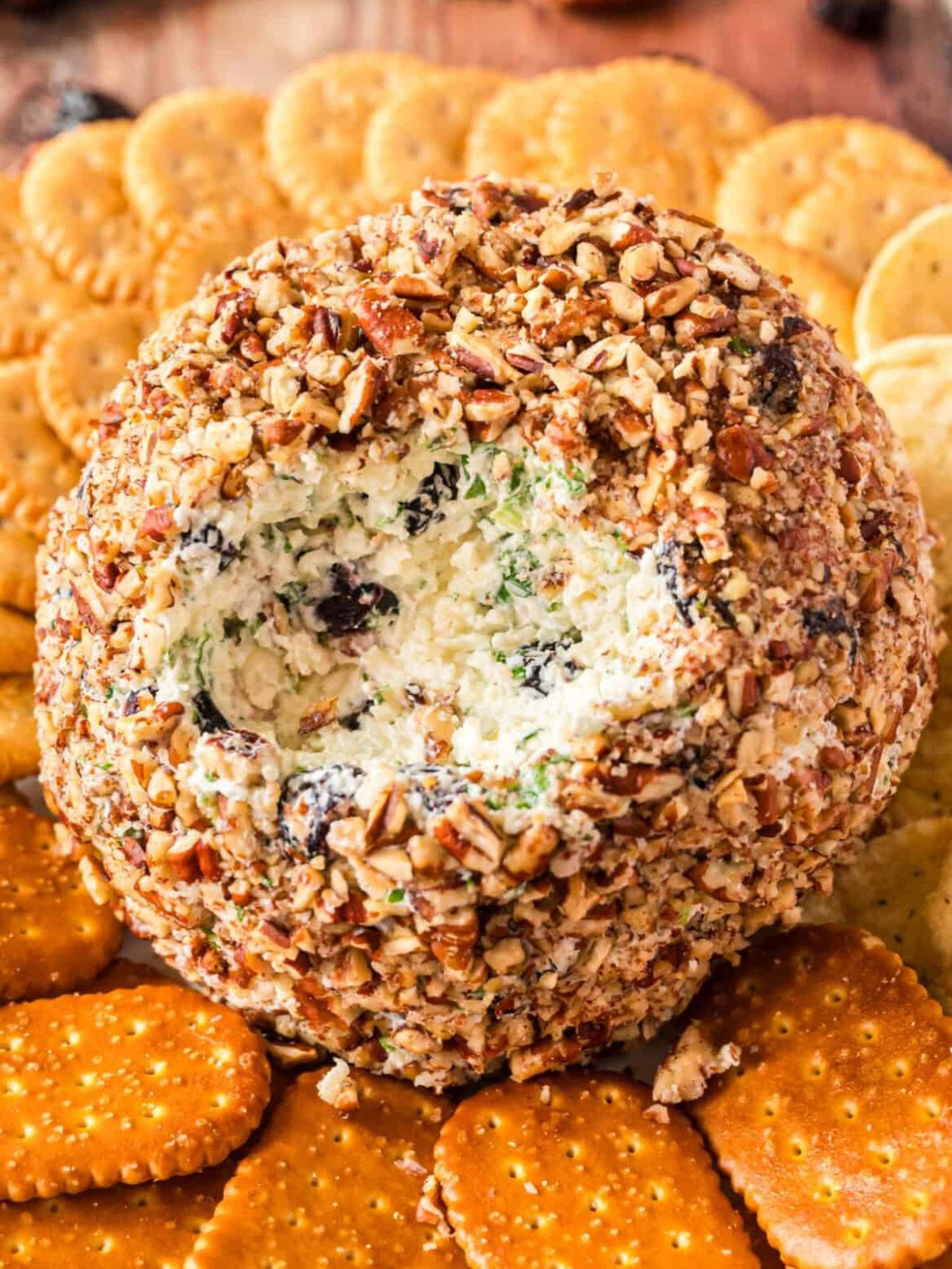 Onion, Cranberry + Pecan Cheese Ball