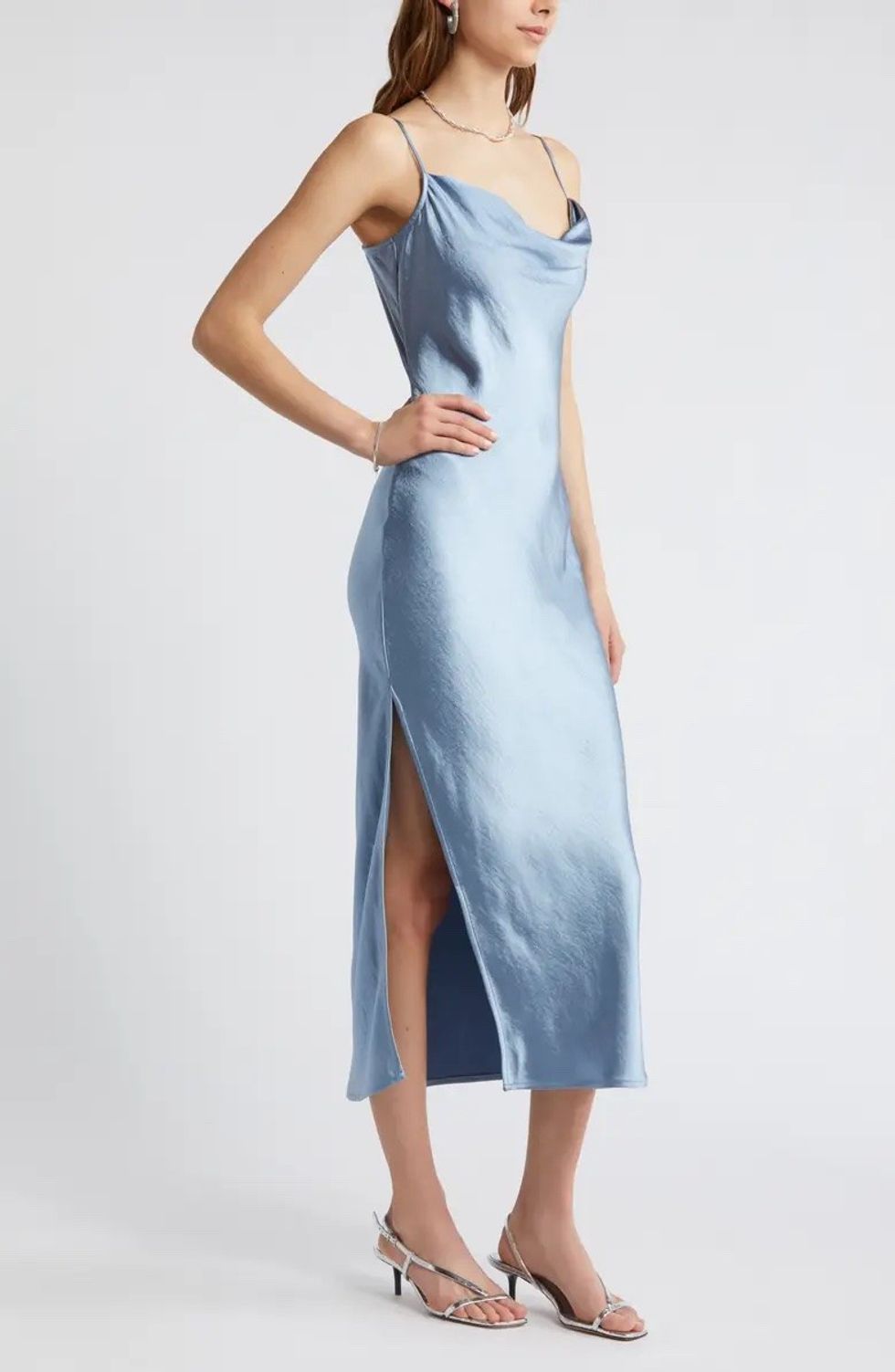 Open Edit Cowl Neck Dress