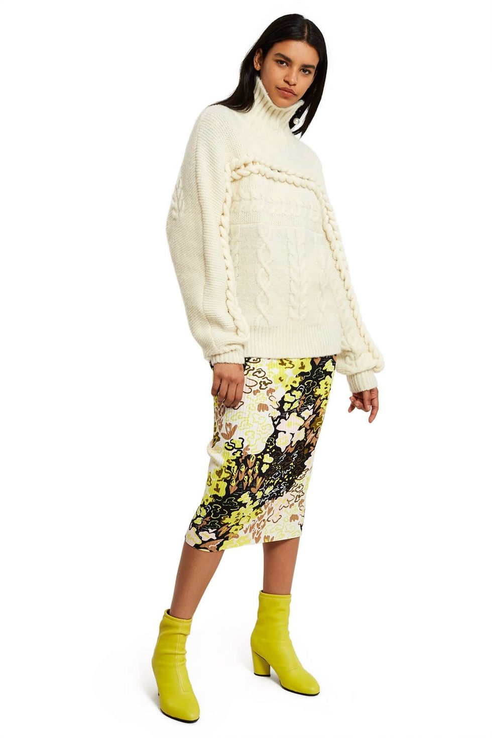 Opening Ceremony Oversized Cable Turtleneck