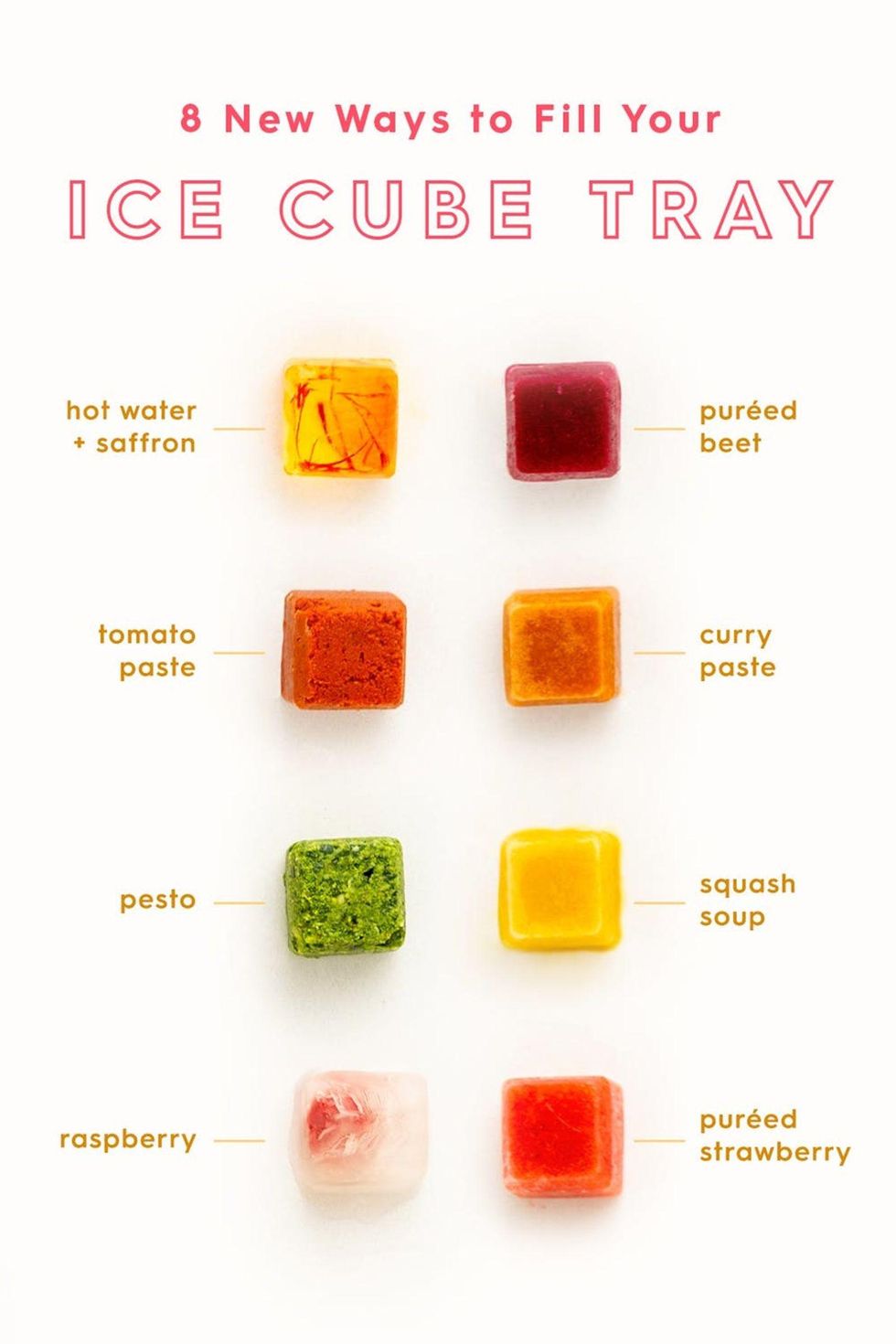 options for putting in your ice cube tray