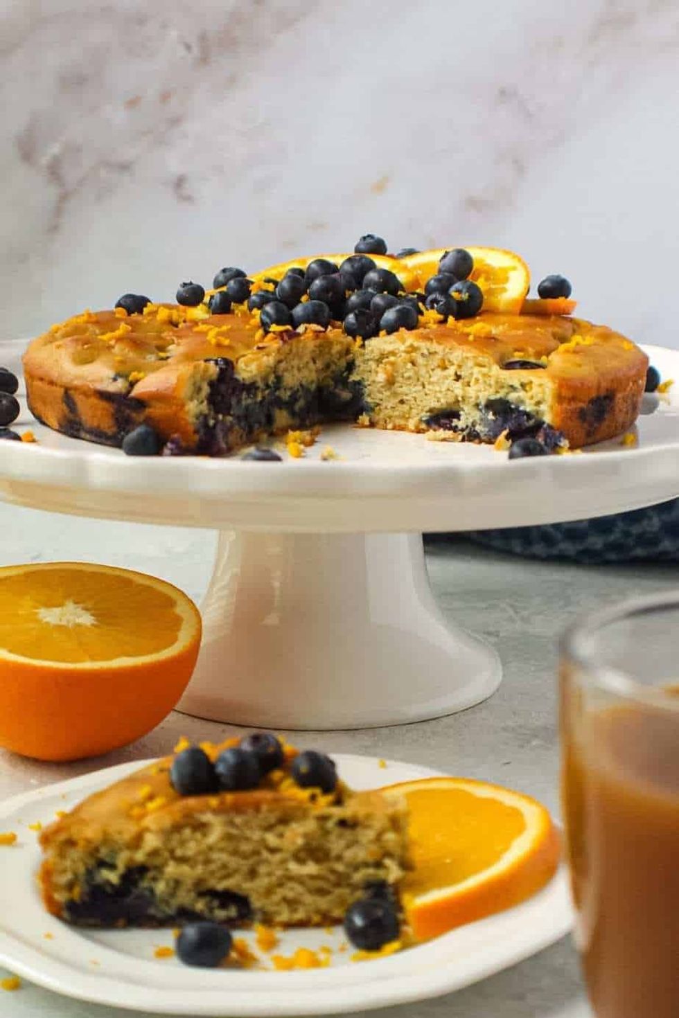 Orange Blueberry Breakfast Cake