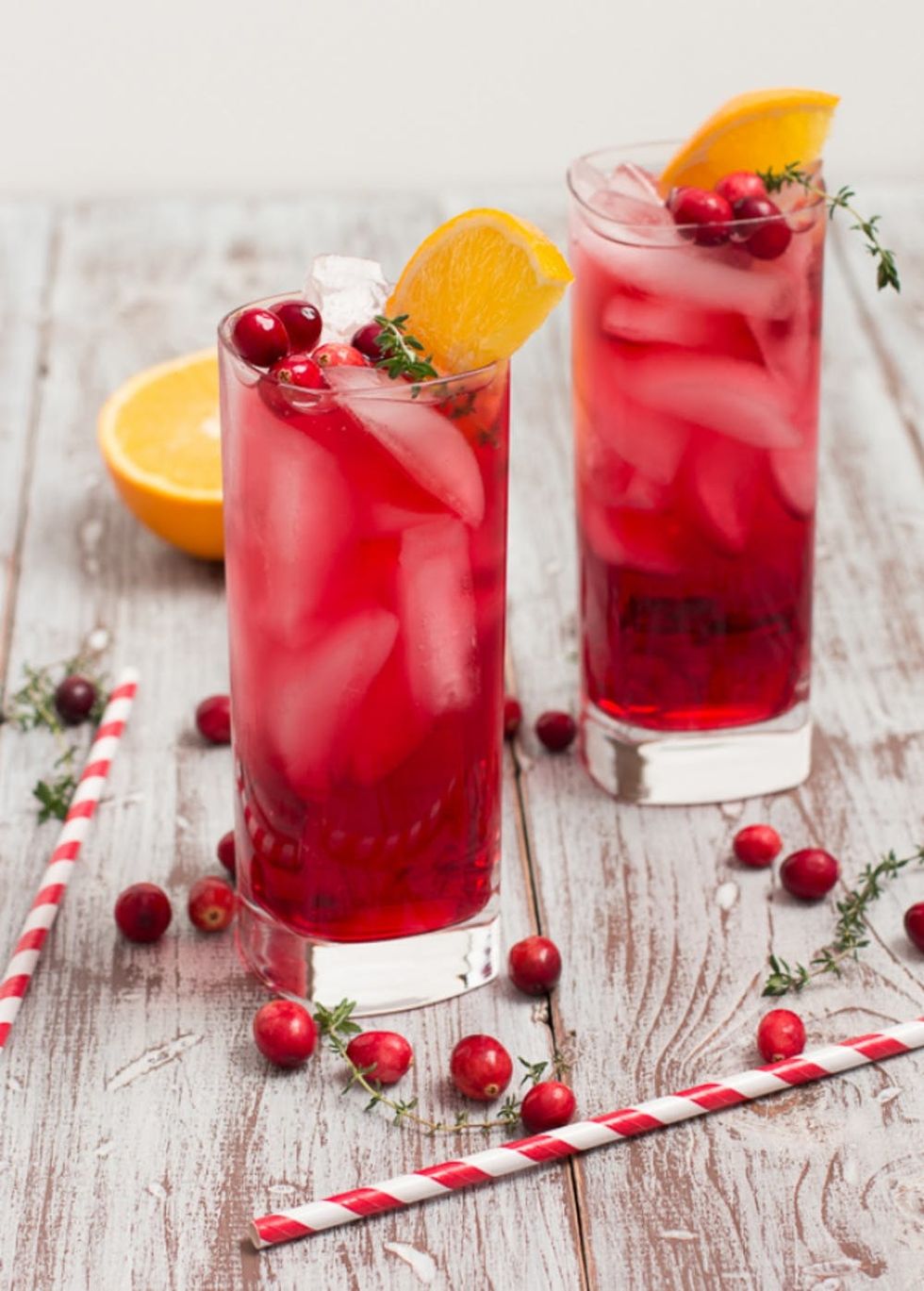 Orange & Cranberry Gin Cocktail With Thyme