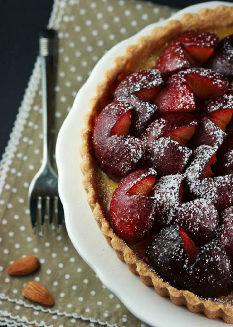 Orange Flower, Plum, and Almond Tart