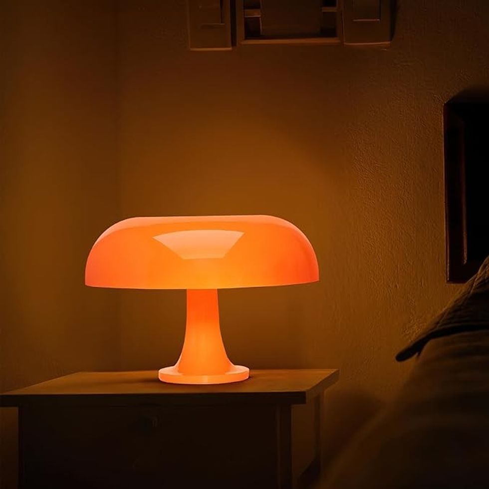 Orange Mushroom Lamp