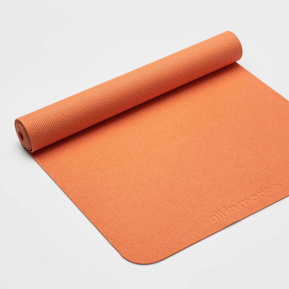 orange yoga mat